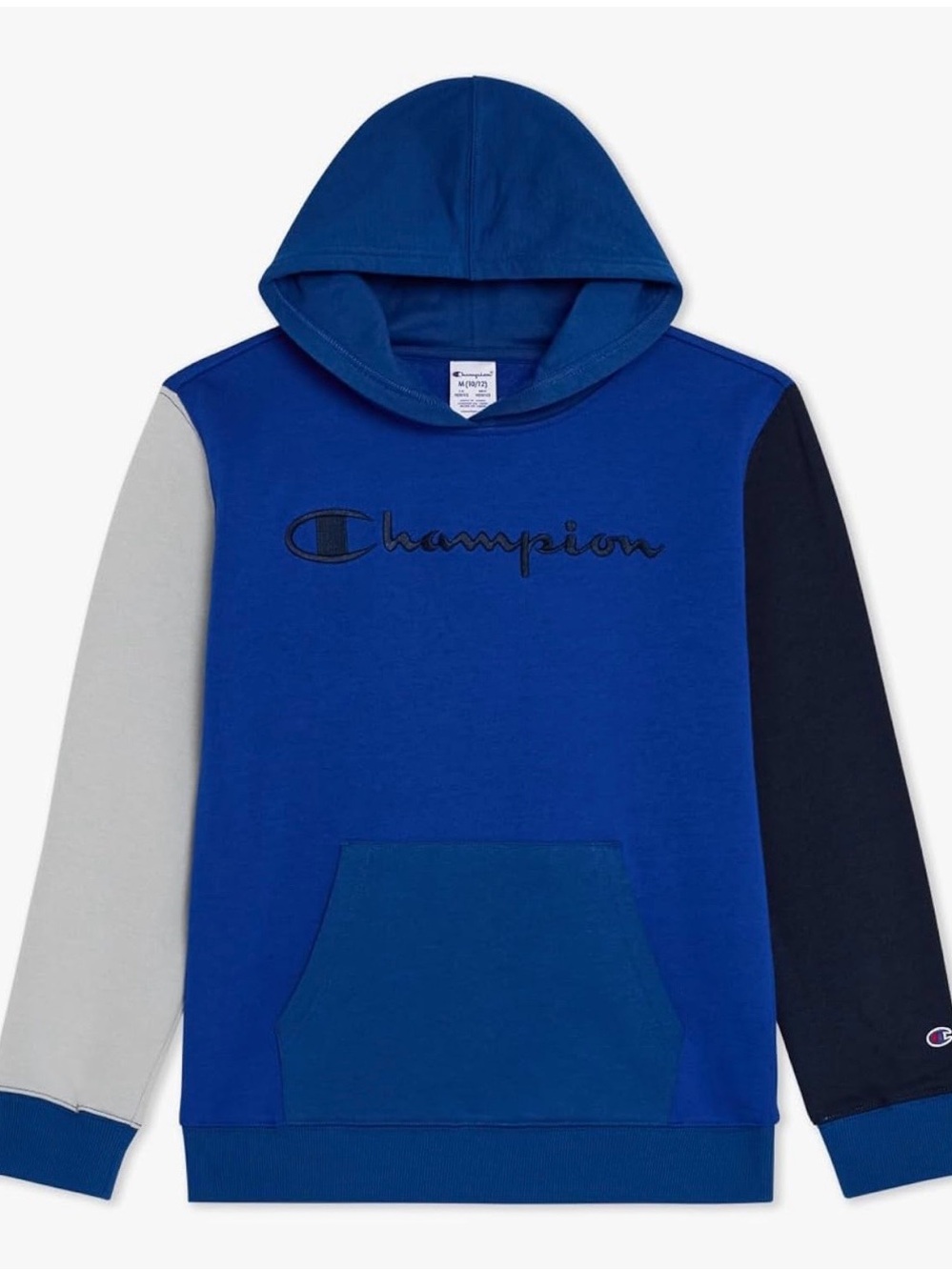 Champion Blue Colorblock Hoodie with Contrast Sleeves. MWT, size S